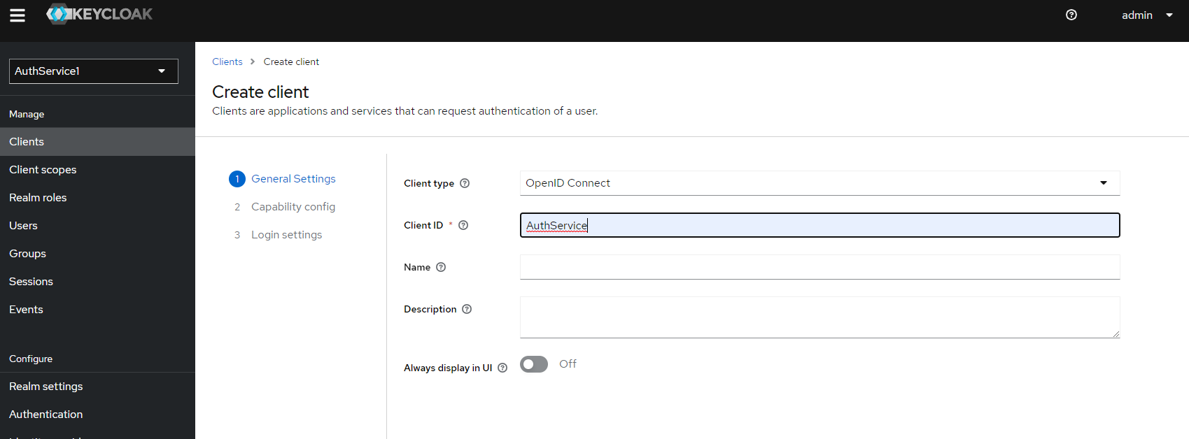 Create client